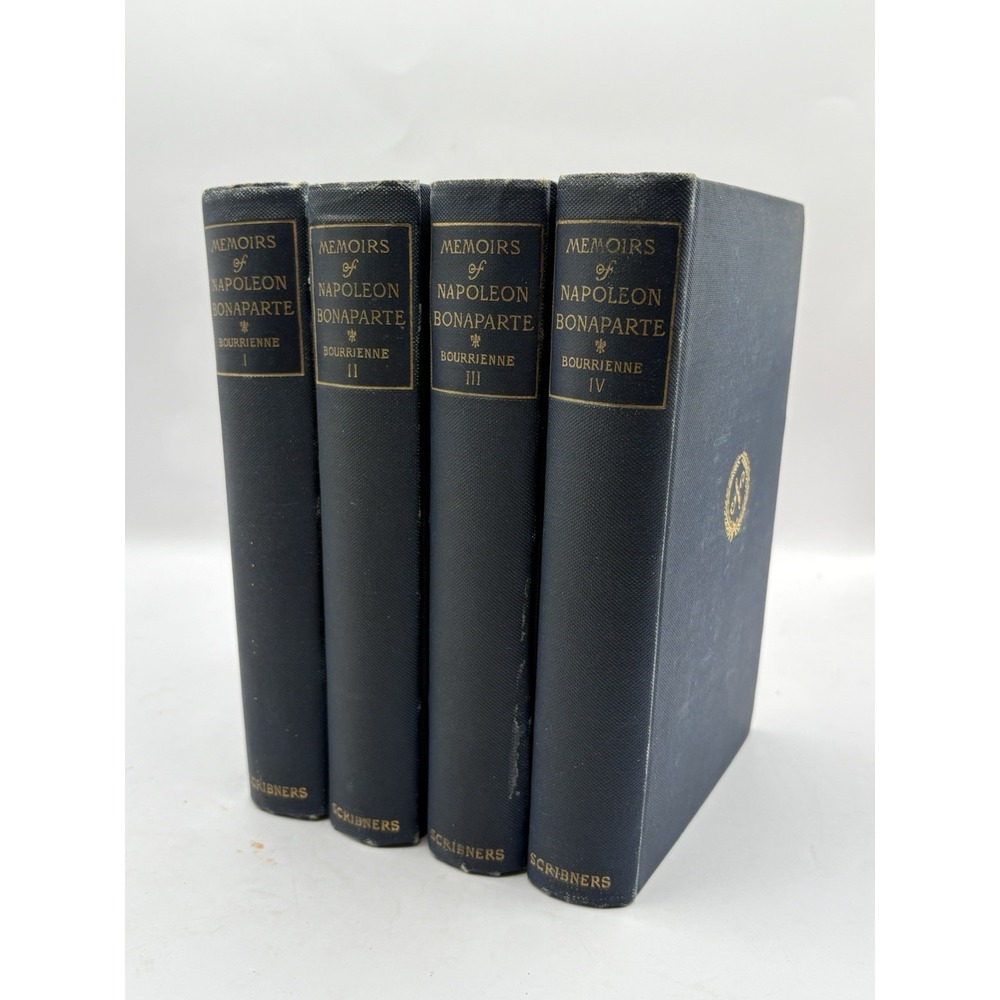 Memoirs of Napoleon Bonaparte, Bourrienne 4 Volume Compl. Set 1891 Scribner's
